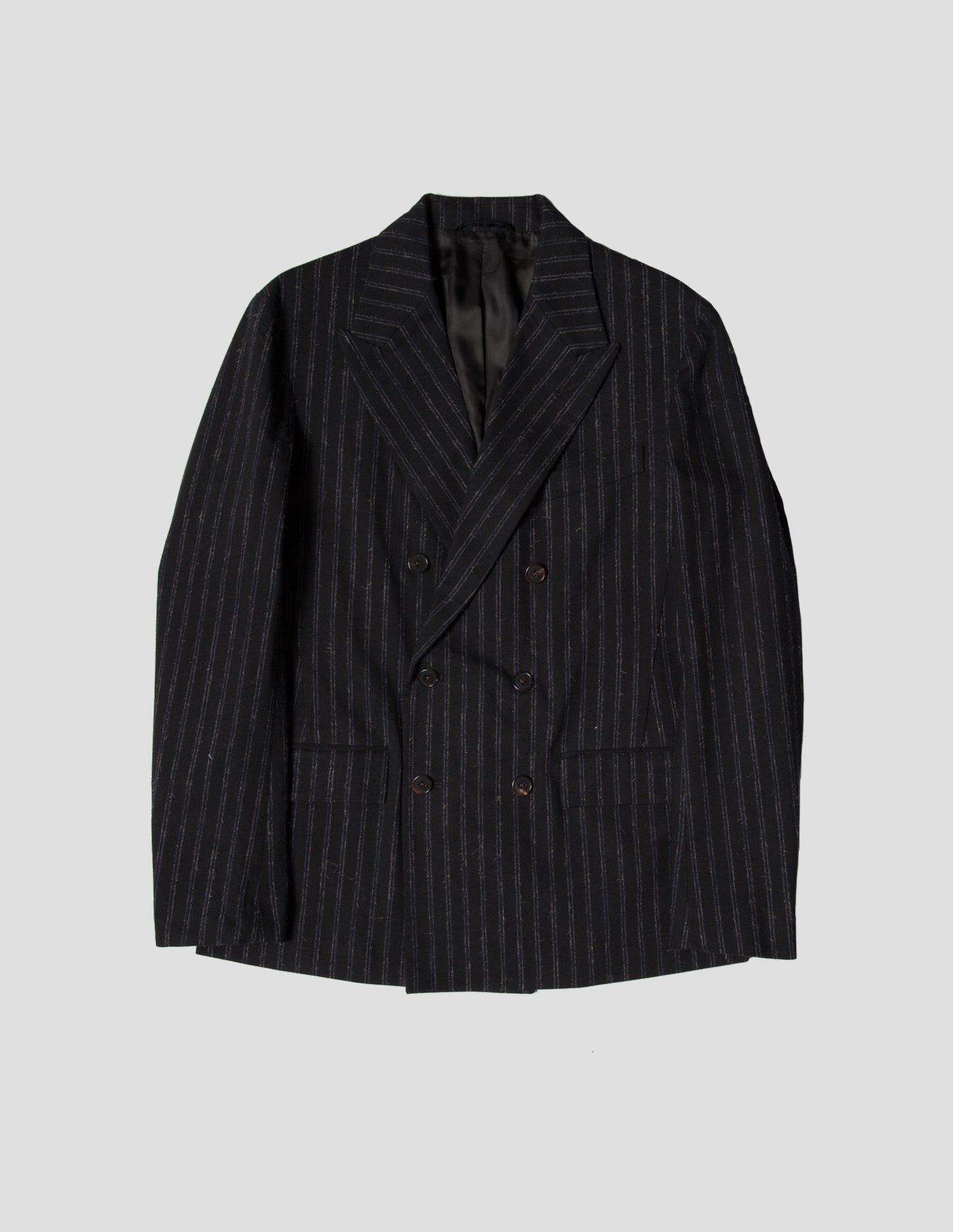 Kapatid - Double Breasted Jacket in Chalk Stripes - Front