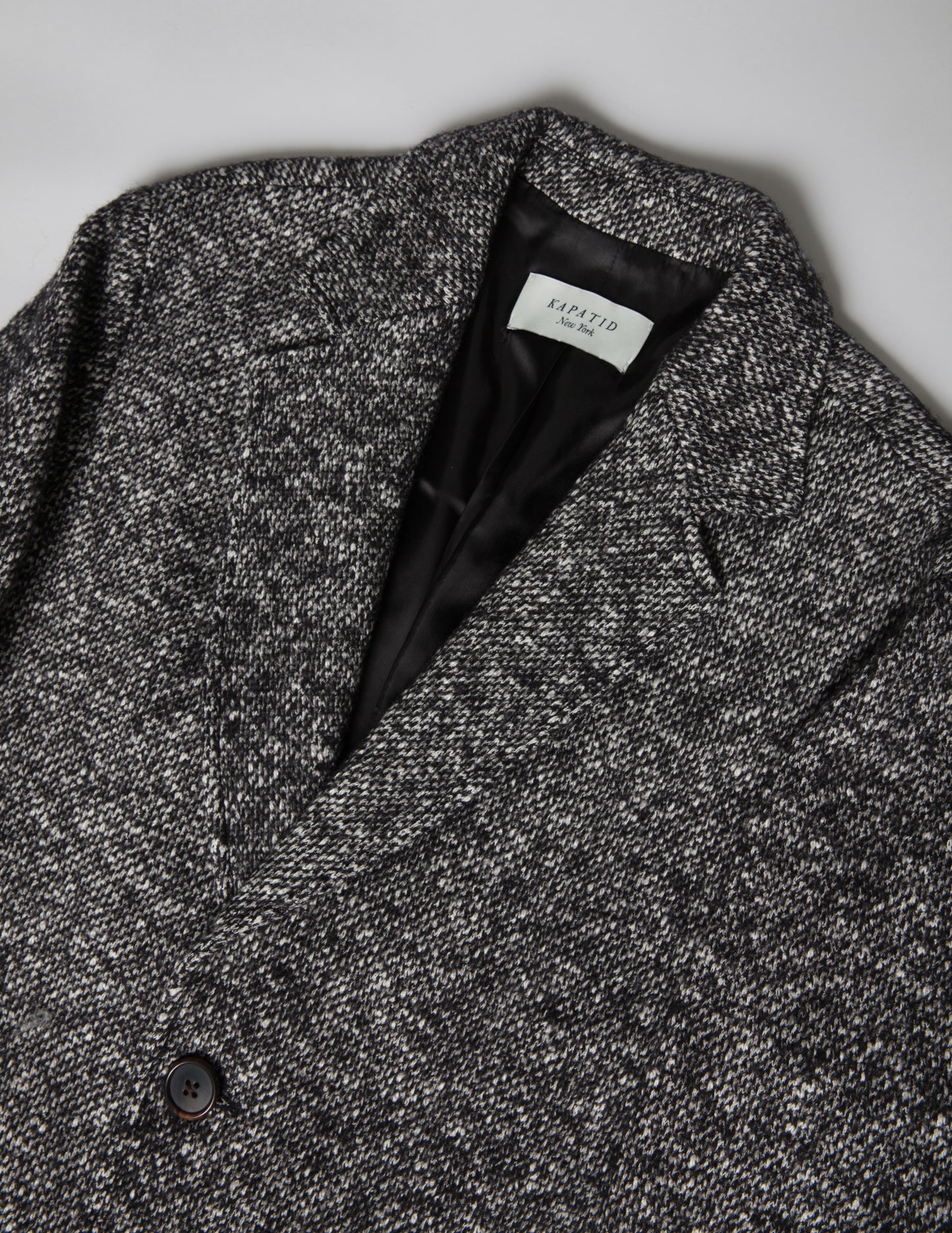 Kapatid - Salt and Pepper Coat Men's  - Made in the USA - Detail